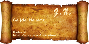 Gajda Nanett névjegykártya